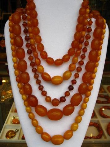 antique amber beads