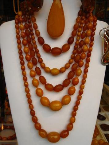 antique amber beads